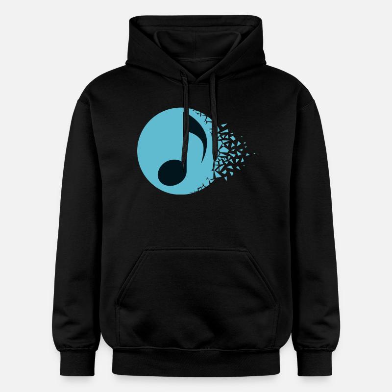 Éclat sonore abstrait - Sweat à capuche Softstyle® Gildan Unisexe - noir