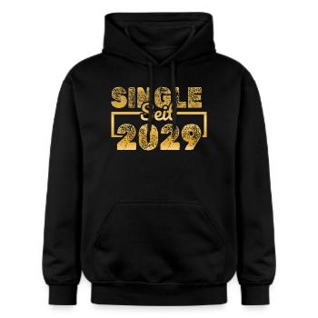 2029 - Gildan Unisex Softstyle® Midweight Hoodie - black - Front - Marisol (170cm) & Nik (191cm)