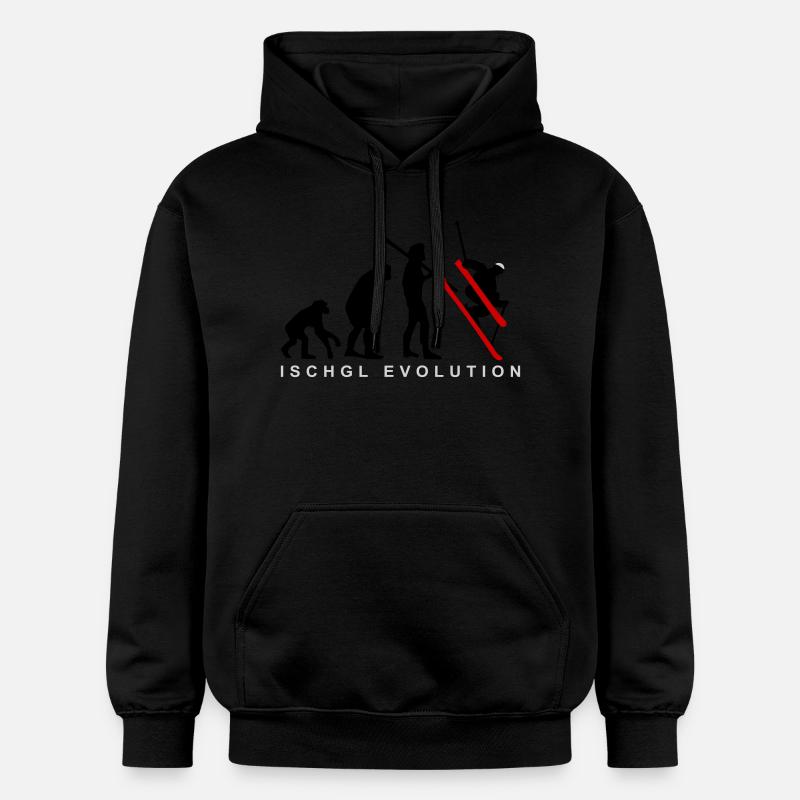 Ischgl Evolution Ski - Gildan Unisex Softstyle® Midweight Hoodie - Schwarz
