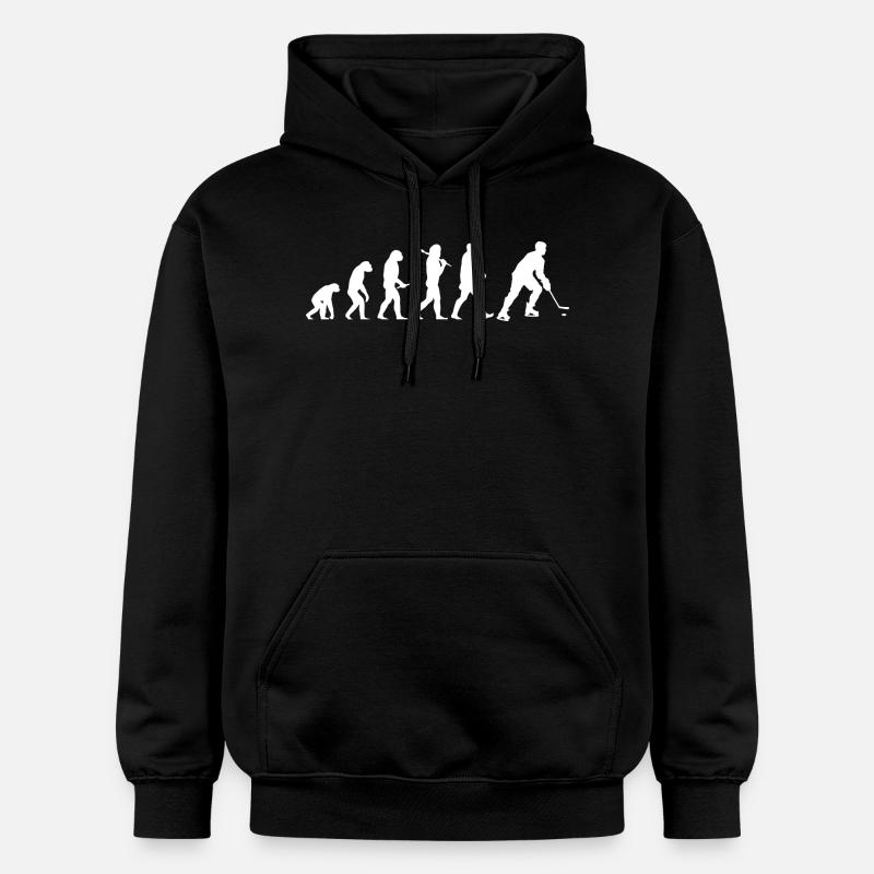 Eishockey Evolution - Gildan Unisex Softstyle® Midweight Hoodie - Schwarz
