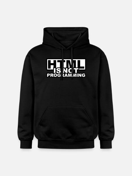 HTML is NOT Programming - Gildan Unisex Softstyle® Midweight Hoodie - black