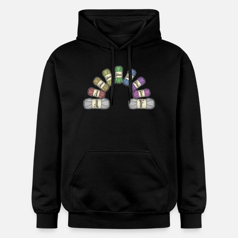 Regenbogen oder Garn - Gildan Unisex Softstyle® Midweight Hoodie - Schwarz