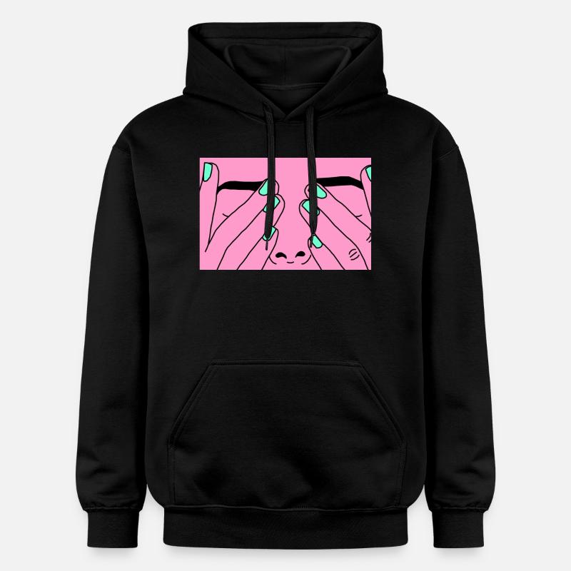 Face rose - Sweat à capuche Softstyle® Gildan Unisexe - noir