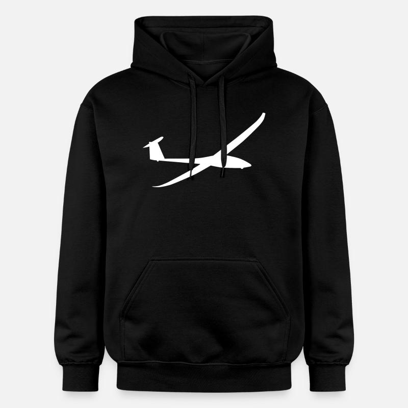 Planeur, planeur, voile, avion - Sweat à capuche Softstyle® Gildan Unisexe - noir