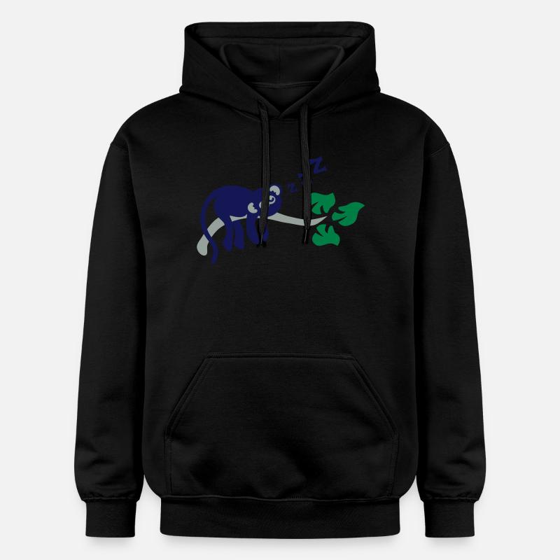 sleeping_monkey - Sweat à capuche Softstyle® Gildan Unisexe - noir