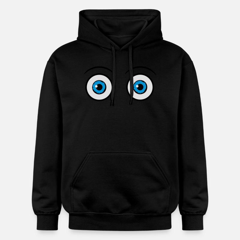 Yeux effrayés - Sweat à capuche Softstyle® Gildan Unisexe - noir