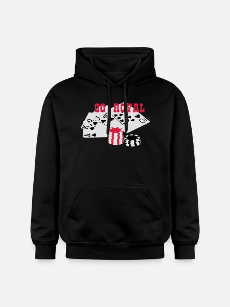 Royal Flush GO ROYAL - Gildan Unisex Softstyle® Midweight Hoodie - Schwarz