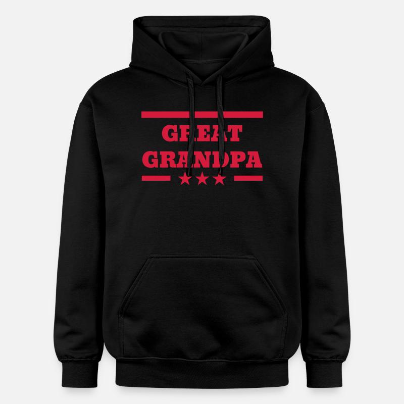 Papy Papi Grand-Père Retraite famille - Sweat à capuche Softstyle® Gildan Unisexe - noir