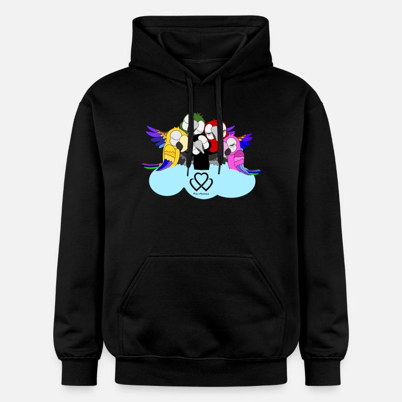 Logo perroquet PolyNorge - Sweat à capuche Softstyle® Gildan Unisexe - noir