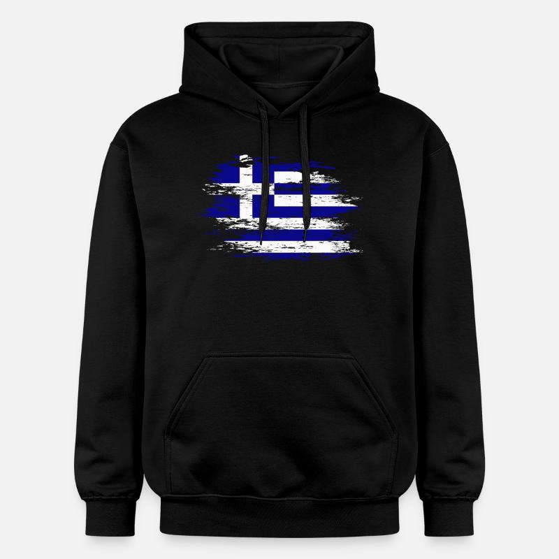 Drapeau de la Grèce utilisé - Sweat à capuche Softstyle® Gildan Unisexe - noir