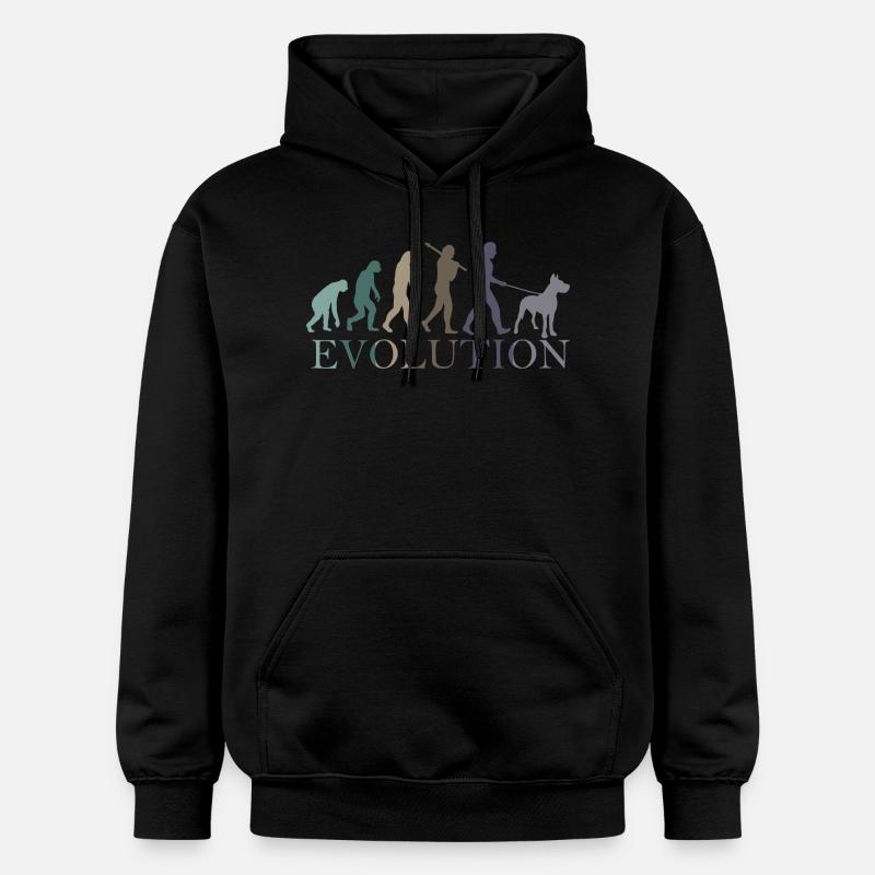L’évolution du dogue allemand - Sweat à capuche Softstyle® Gildan Unisexe - noir