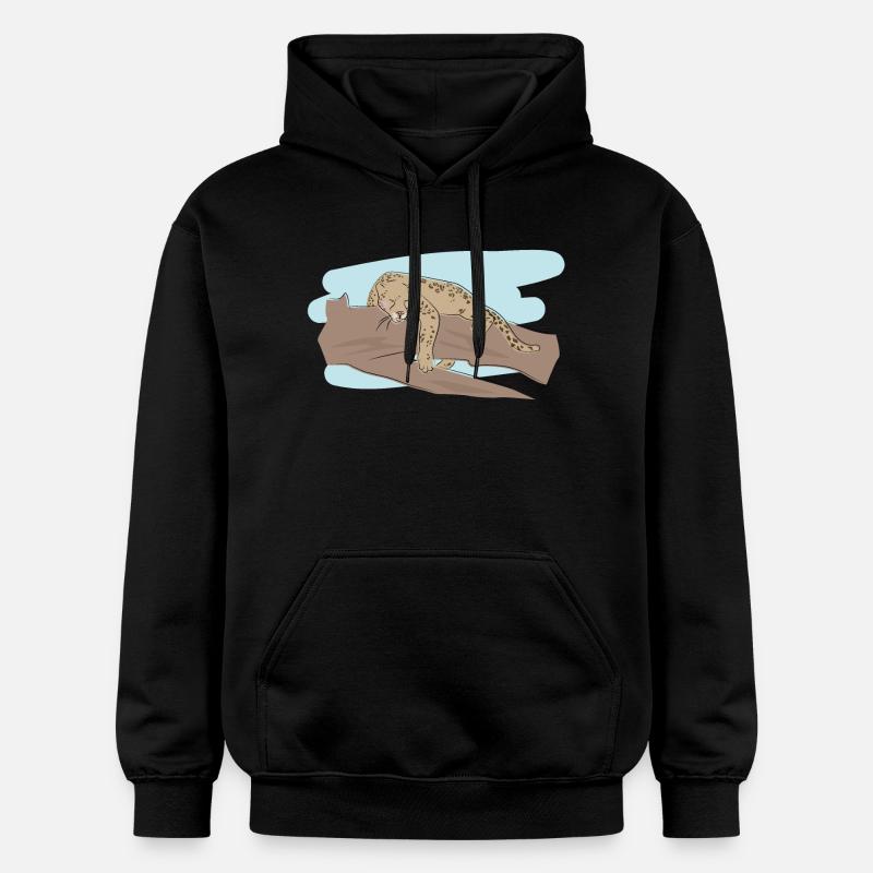 Design illustré avec Jaguar - Sweat à capuche Softstyle® Gildan Unisexe - noir