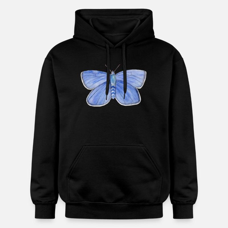 Bleu Papillon - Sweat à capuche Softstyle® Gildan Unisexe - noir