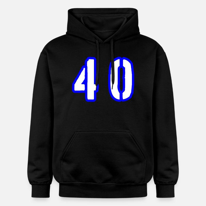 40 Symbole numérique - Sweat à capuche Softstyle® Gildan Unisexe - noir