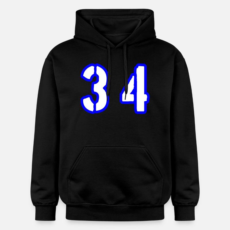 34 Symbole numérique - Sweat à capuche Softstyle® Gildan Unisexe - noir