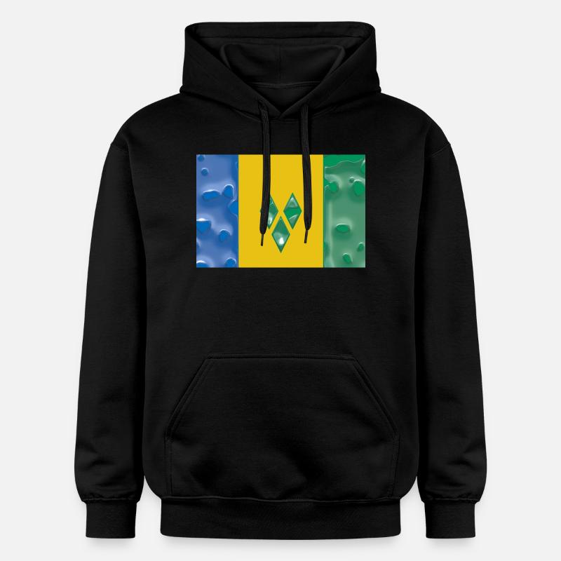 Drapeau Pays Saint-Vincent-et-les-Grenadines - Sweat à capuche Softstyle® Gildan Unisexe - noir
