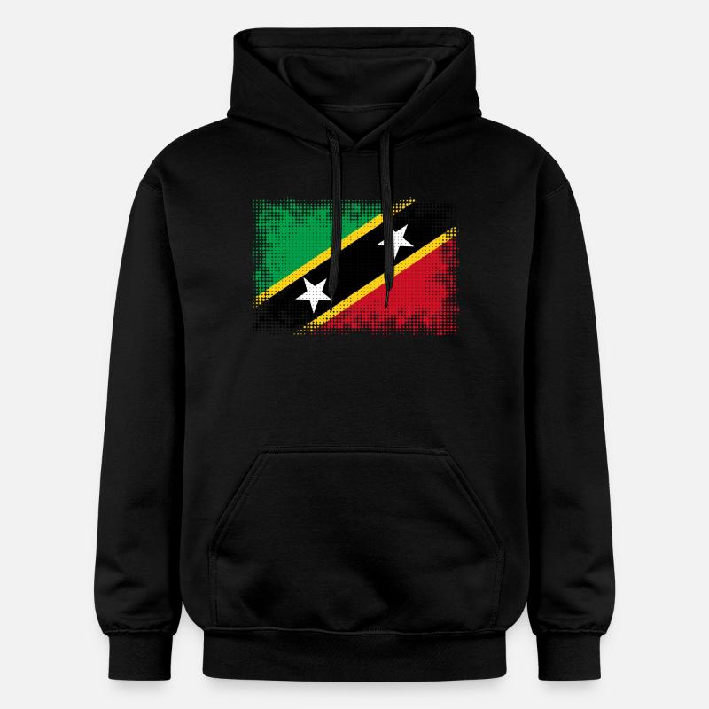 Drapeau Pays Saint-Kitts-et-Nevis - Sweat à capuche Softstyle® Gildan Unisexe - noir