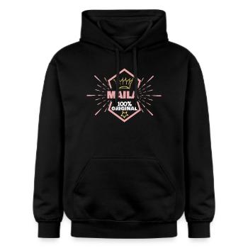 Cadeau pour Maila - Sweat à capuche Softstyle® Gildan Unisexe - noir - Devant - Marisol (170cm) & Nik (191cm)