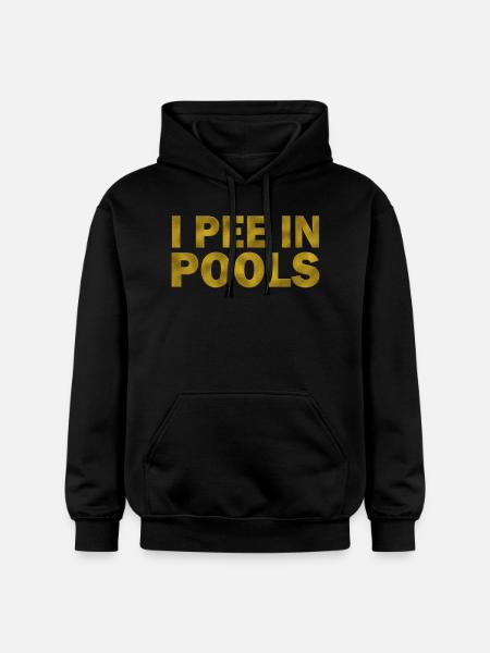 I Pee In Pools - Gildan Unisex Softstyle® Midweight Hoodie - black