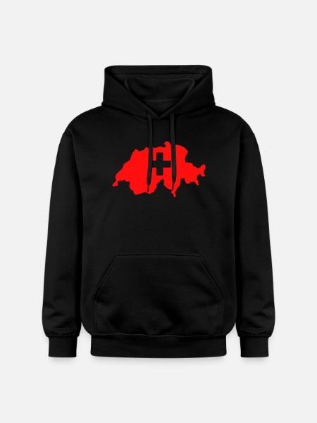 Schweiz - Gildan Unisex Softstyle® Midweight Hoodie - Schwarz