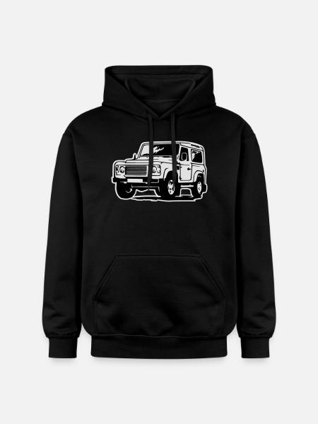 Defender (mit Hintergrund) - Gildan Unisex Softstyle® Midweight Hoodie - Schwarz