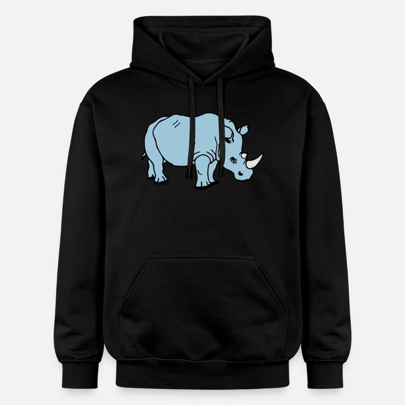 rhinoceros - Gildan Unisex Softstyle® Midweight Hoodie - black