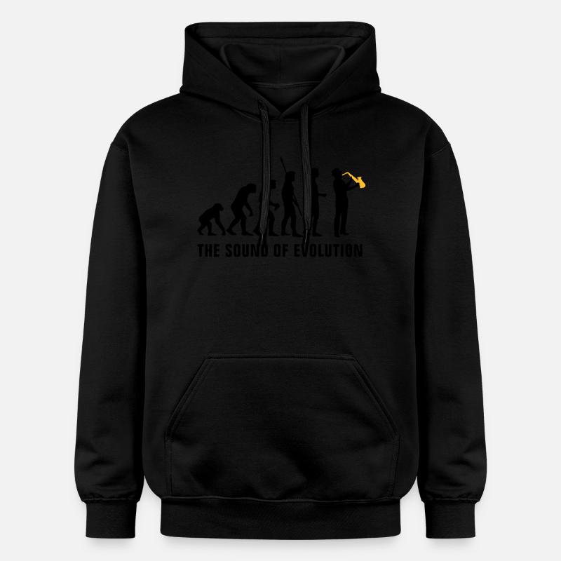 evolution_saxophon_b_2c - Sweat à capuche Softstyle® Gildan Unisexe - noir