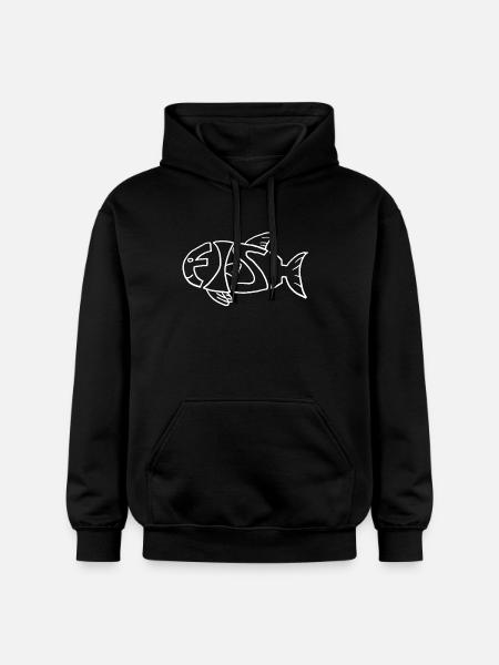 Fisch im Fisch - Gildan Unisex Softstyle® Midweight Hoodie - Schwarz