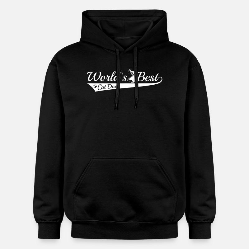 Cat Dad - Sweat à capuche Softstyle® Gildan Unisexe - noir