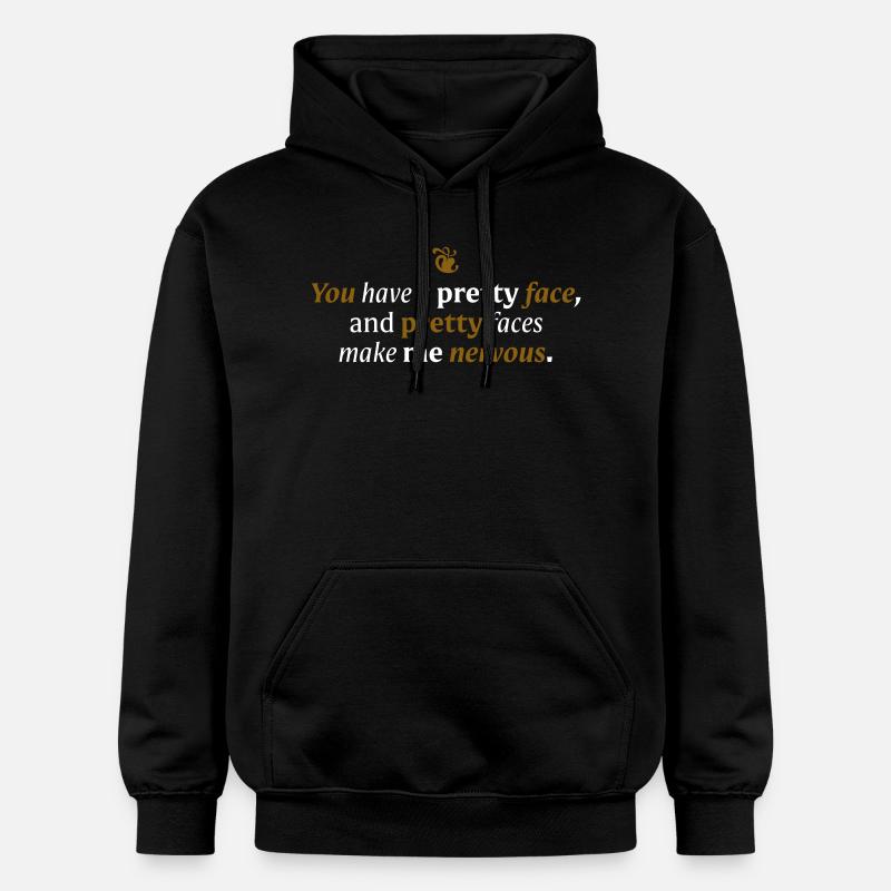 Tu as un joli visage - Sweat à capuche Softstyle® Gildan Unisexe - noir