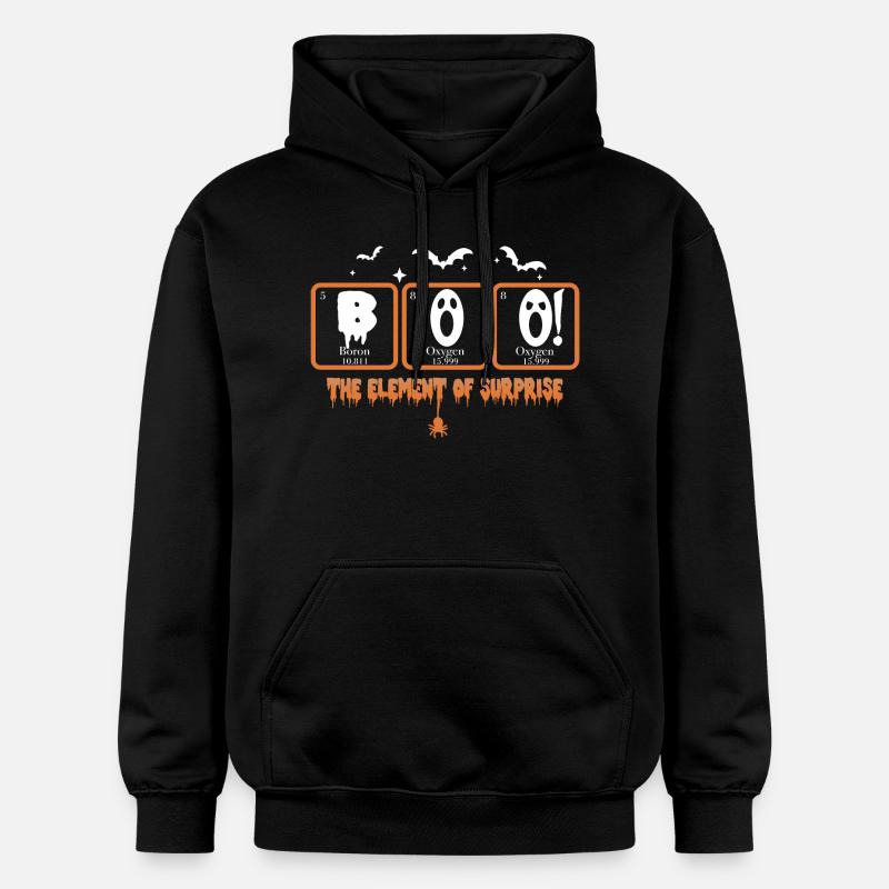 Boo élément d’horreur Halloween - Sweat à capuche Softstyle® Gildan Unisexe - noir