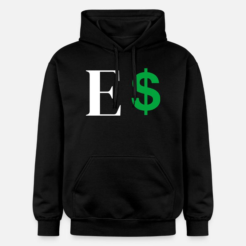 Lettre e dollar - Sweat à capuche Softstyle® Gildan Unisexe - noir