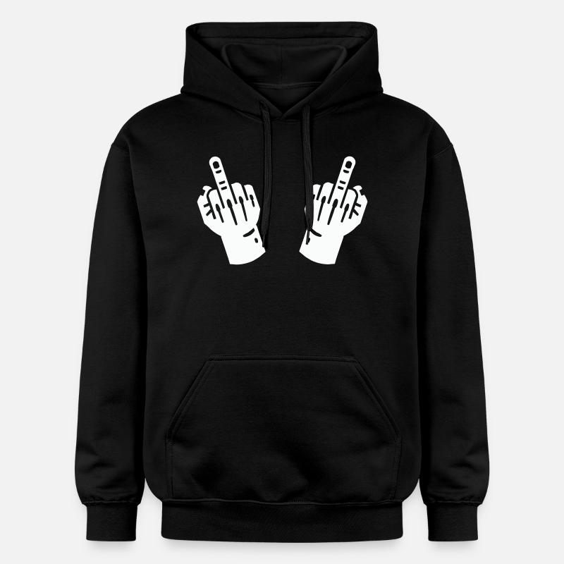 Main du majeur 2 - Sweat à capuche Softstyle® Gildan Unisexe - noir