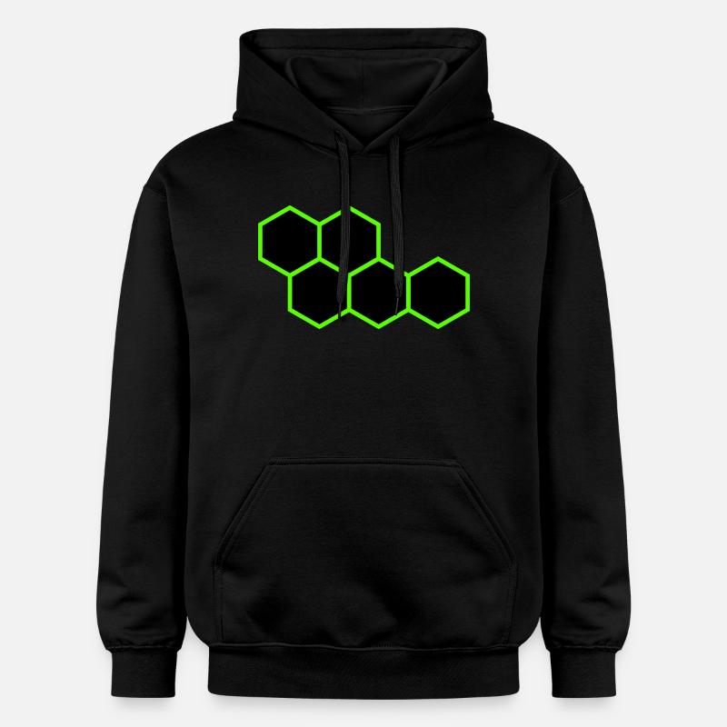 Hexagones - Sweat à capuche Softstyle® Gildan Unisexe - noir