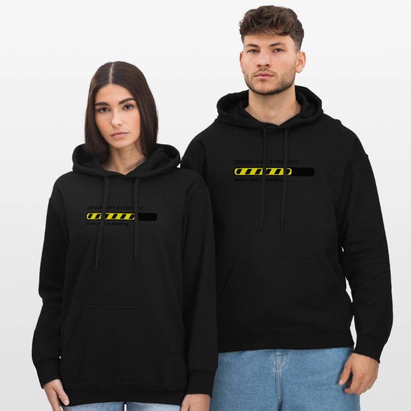 brain.exe is loading Brain Loading Geek Gildan Unisex Softstyle® Midweight Hoodie