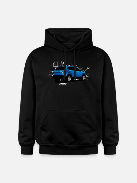 BLue crossover - Gildan Unisex Softstyle® Midweight Hoodie - black