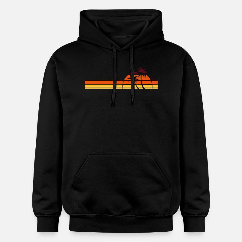 coucher de soleil - Sweat à capuche Softstyle® Gildan Unisexe - noir