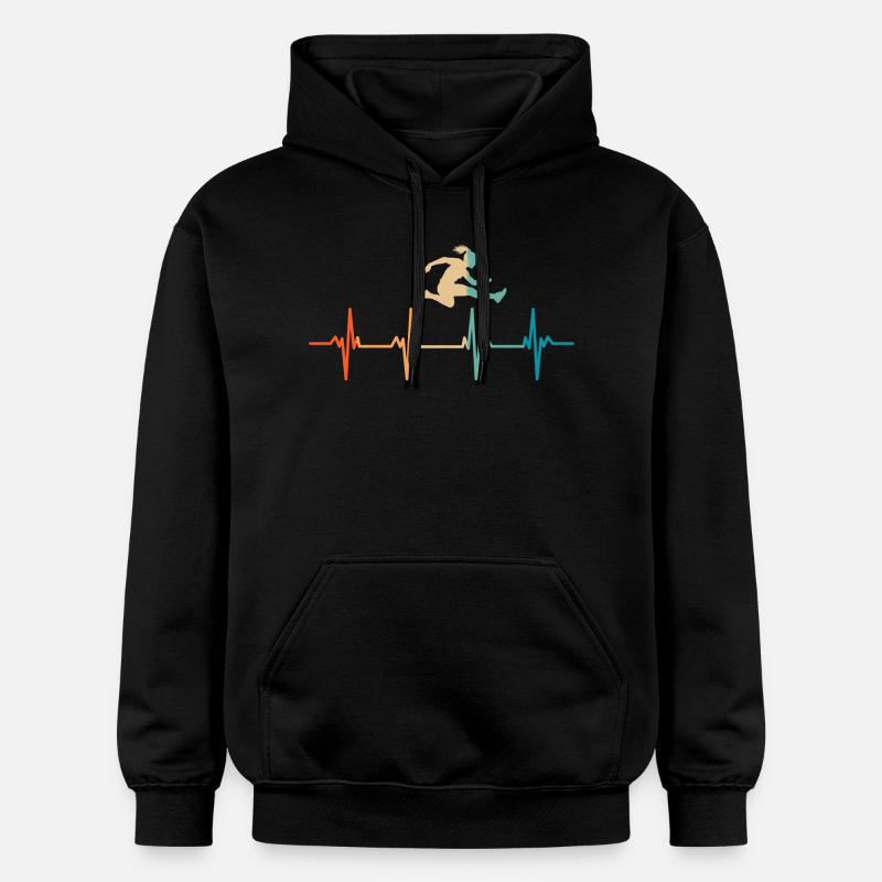 Battement de cœur sauter - Sweat à capuche Softstyle® Gildan Unisexe - noir