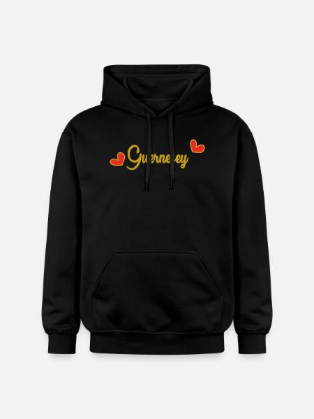 GUERNESEY. ÎLE. ANGLETERRE - Sweat à capuche Softstyle® Gildan Unisexe - noir