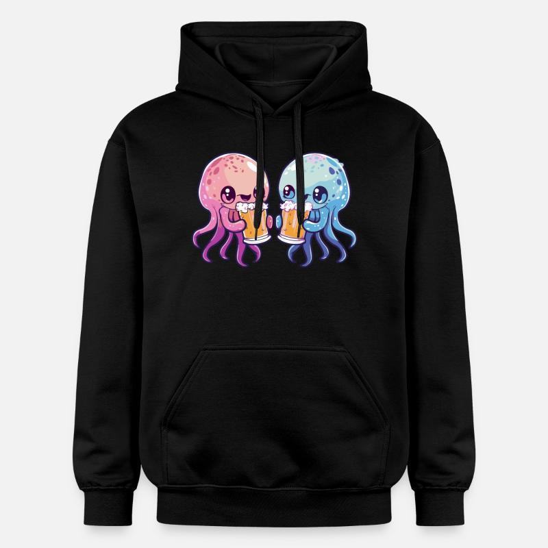 Jellyfish Bière Drôle De Fête - Sweat à capuche Softstyle® Gildan Unisexe - noir