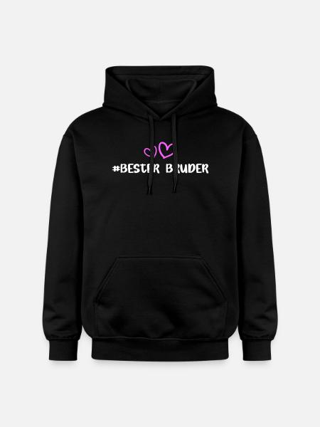 Bester Bruder Herz Liebe - Gildan Unisex Softstyle® Midweight Hoodie - Schwarz