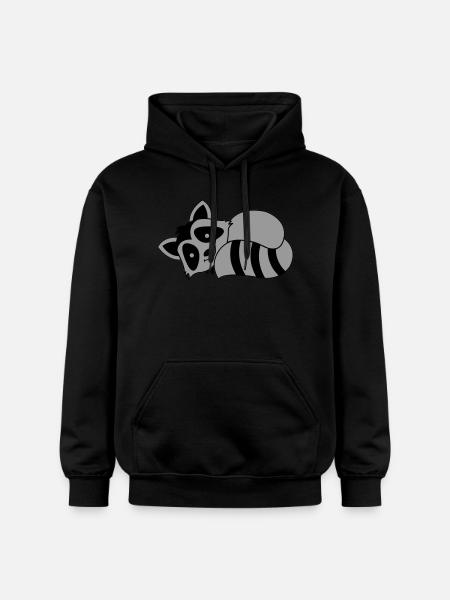 Racoon - Gildan Unisex Softstyle® Midweight Hoodie - black