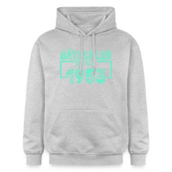 1953 - Sweat à capuche Softstyle® Gildan Unisexe - gris clair chiné - Devant - Liana (172cm) & Jaron (178cm)