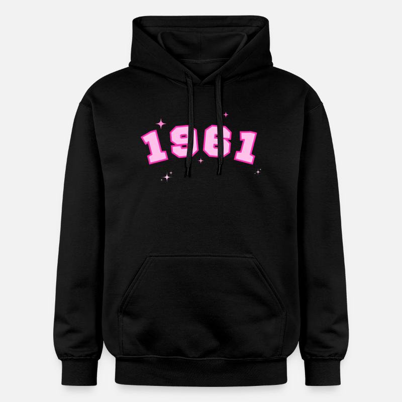 1961 rose étoile - Sweat à capuche Softstyle® Gildan Unisexe - noir