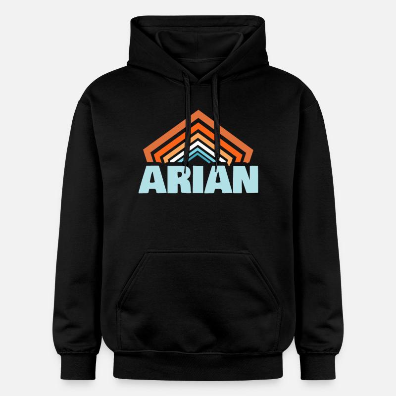 Prénom Arian - Sweat à capuche Softstyle® Gildan Unisexe - noir