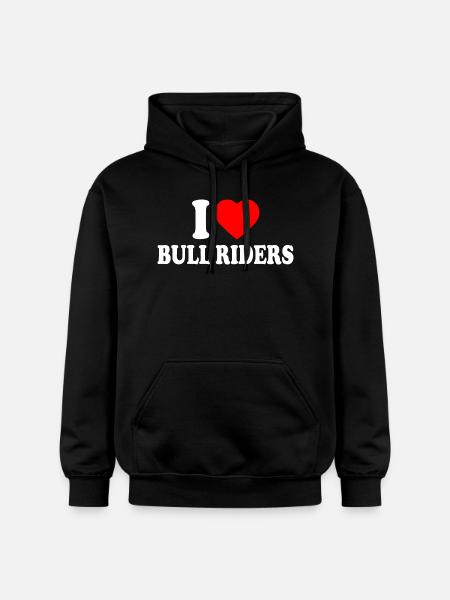 I love bull riders - Gildan Unisex Softstyle® Midweight Hoodie - black