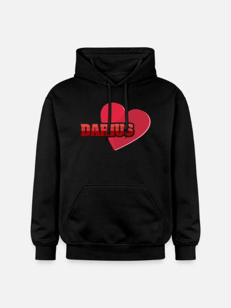 First name Darius - Gildan Unisex Softstyle® Midweight Hoodie - black