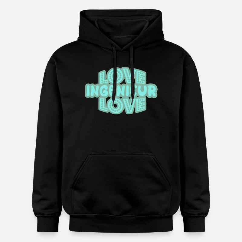 L’ingénieur comme un dicton - Sweat à capuche Softstyle® Gildan Unisexe - noir