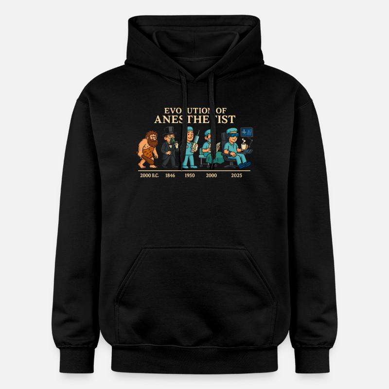 Evolution der Anästhesisten - Gildan Unisex Softstyle® Midweight Hoodie - Schwarz
