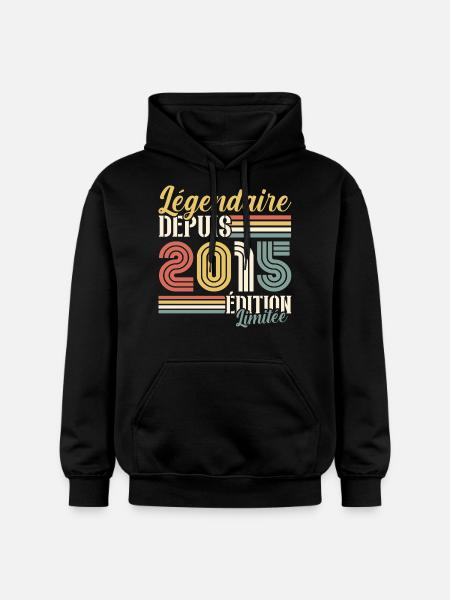 Légendaire Depuis 2015 - Sweat à capuche Softstyle® Gildan Unisexe - noir